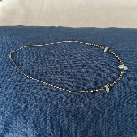 Necklace sterling silver with hematite beads vintage 19” - Picture 9 of 10